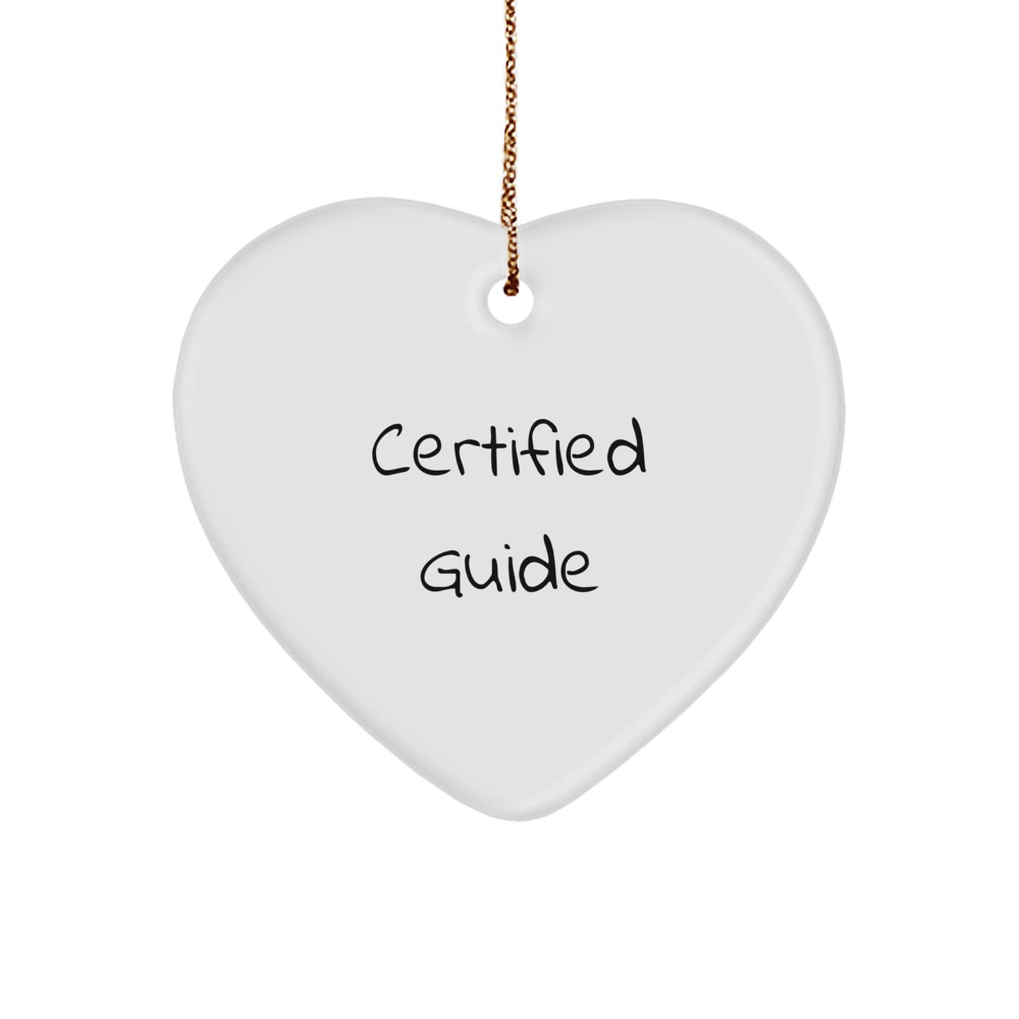 Funny Guide Heart Ornament Gifts from Friends to Guide Enthusiasts, Unique Christmas Decorations, Heart Shaped, MDF Material, Sublimation Printing - Image 1