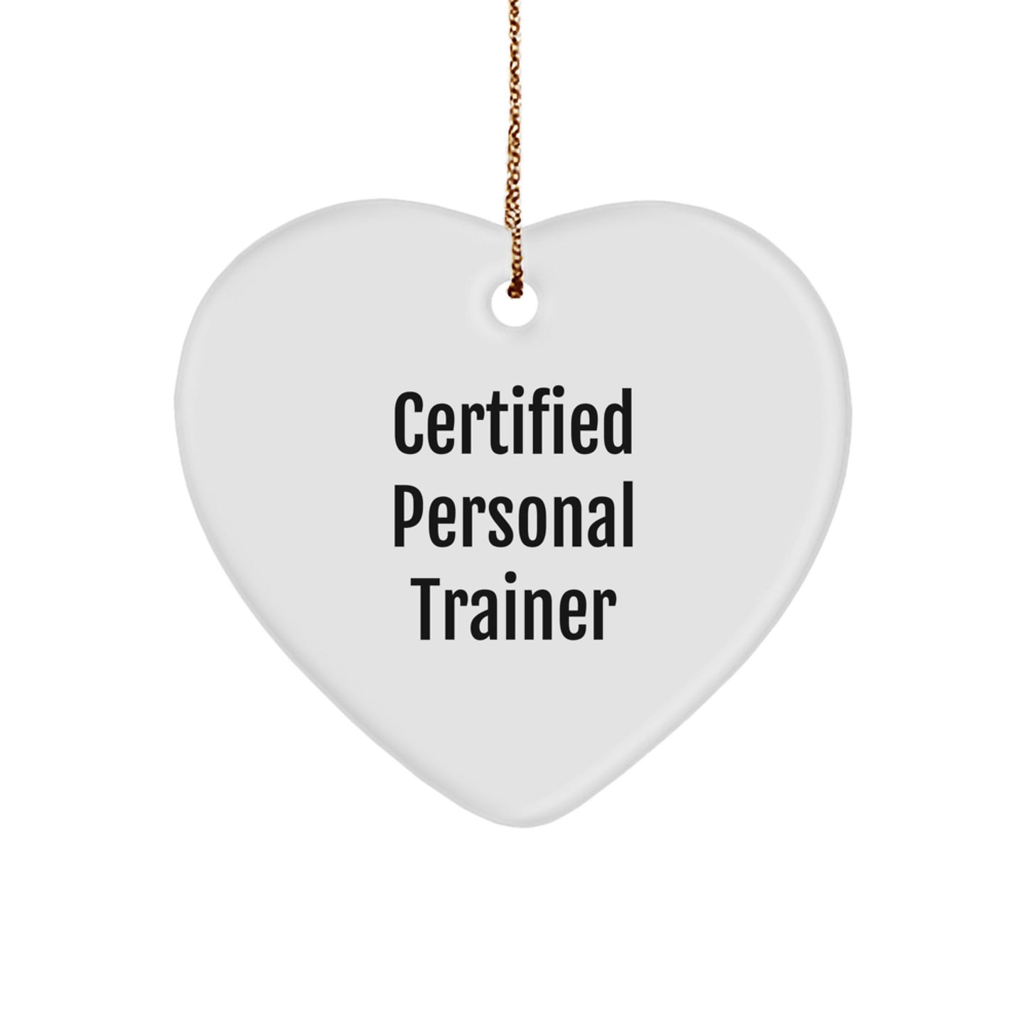 Funny Personal Trainer Gifts, Heart Ornament for Christmas Unique Gifts from Men or Women to Family, Friends, or Coworkers - Image 1