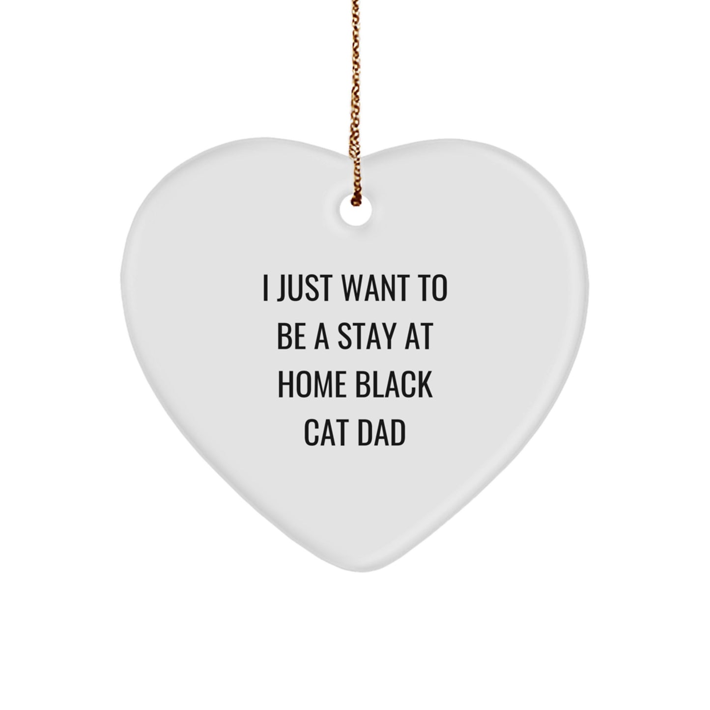 Funny Black Cat Heart Ornament Gifts from Dad to Stay at Home Black Cat Mom Christmas Unique Gifts - Image 1