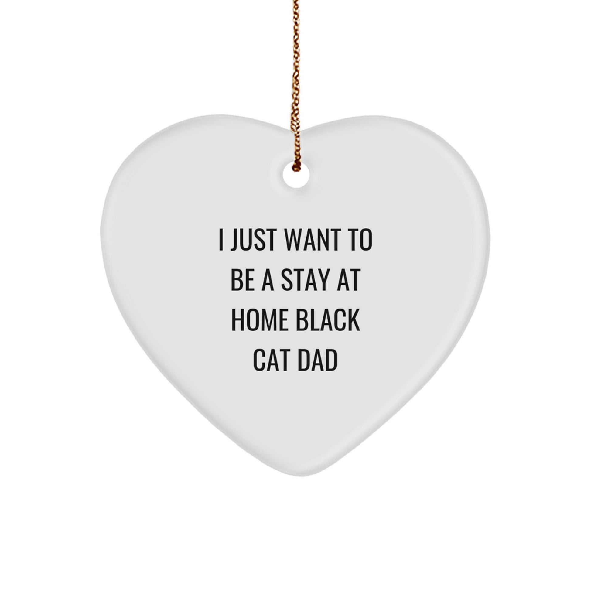Funny Black Cat Heart Ornament Gifts from Dad to Stay at Home Black Cat Mom Christmas Unique Gifts - Image 1