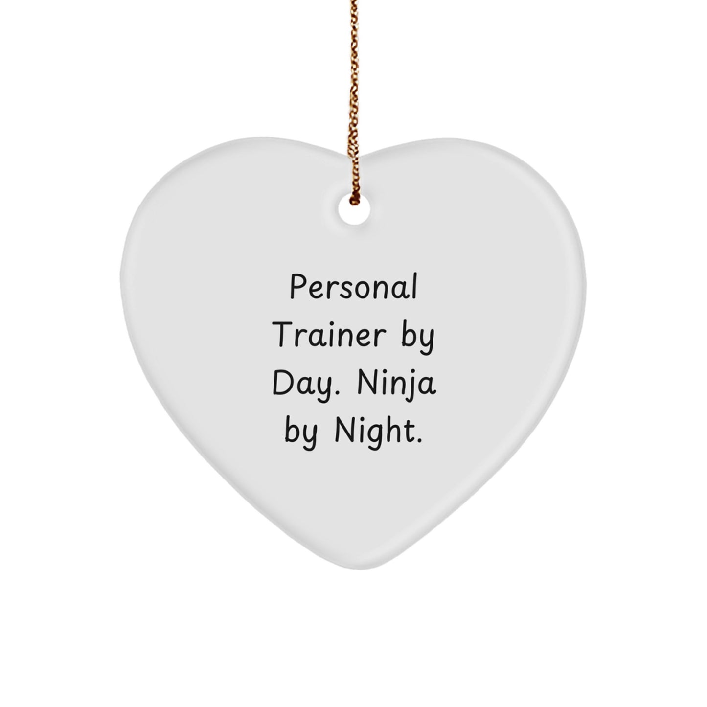 Personal Trainer Funny Heart Ornament Gifts from Friends for Christmas Memorable Present - Image 1