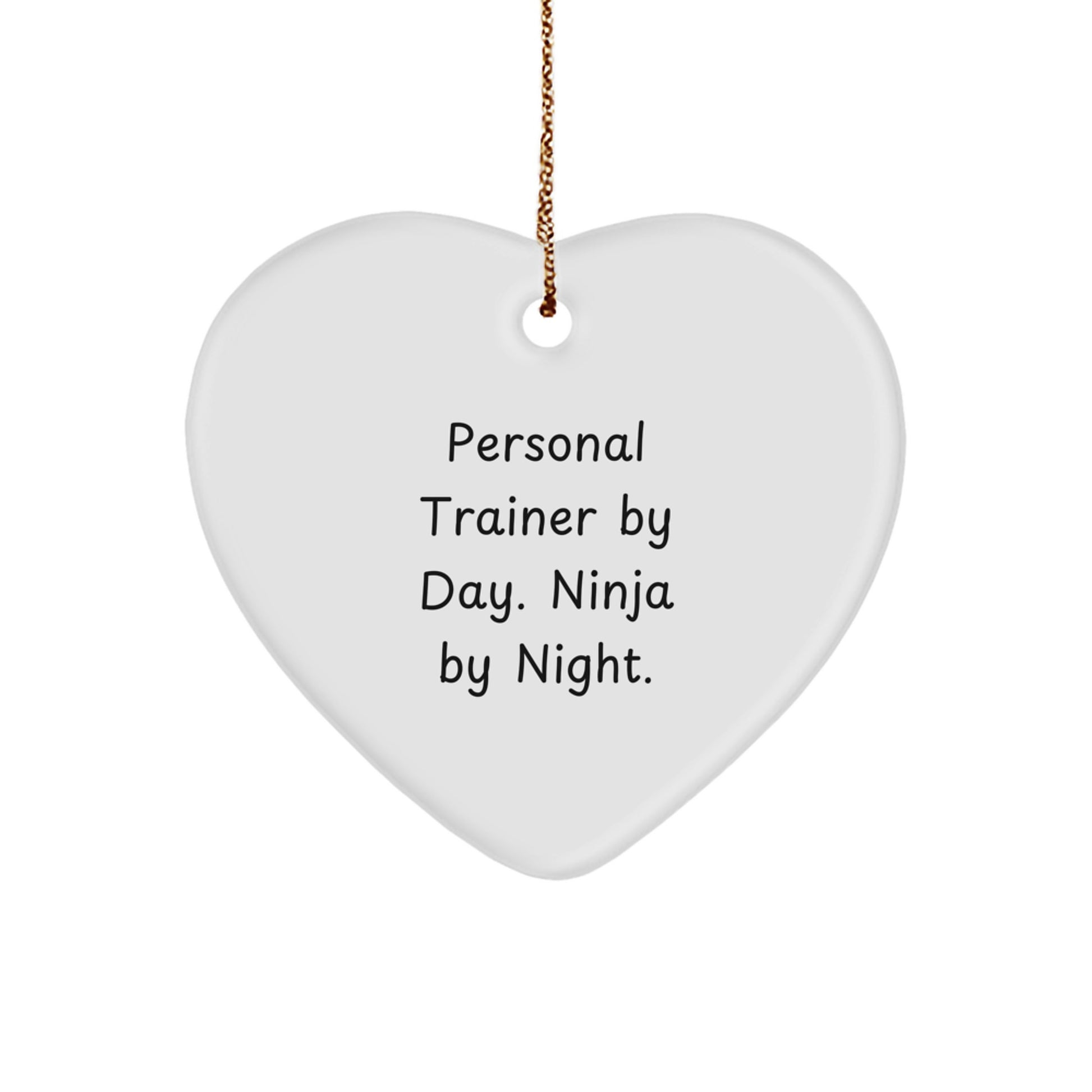 Personal Trainer Funny Heart Ornament Gifts from Friends for Christmas Memorable Present - Image 1