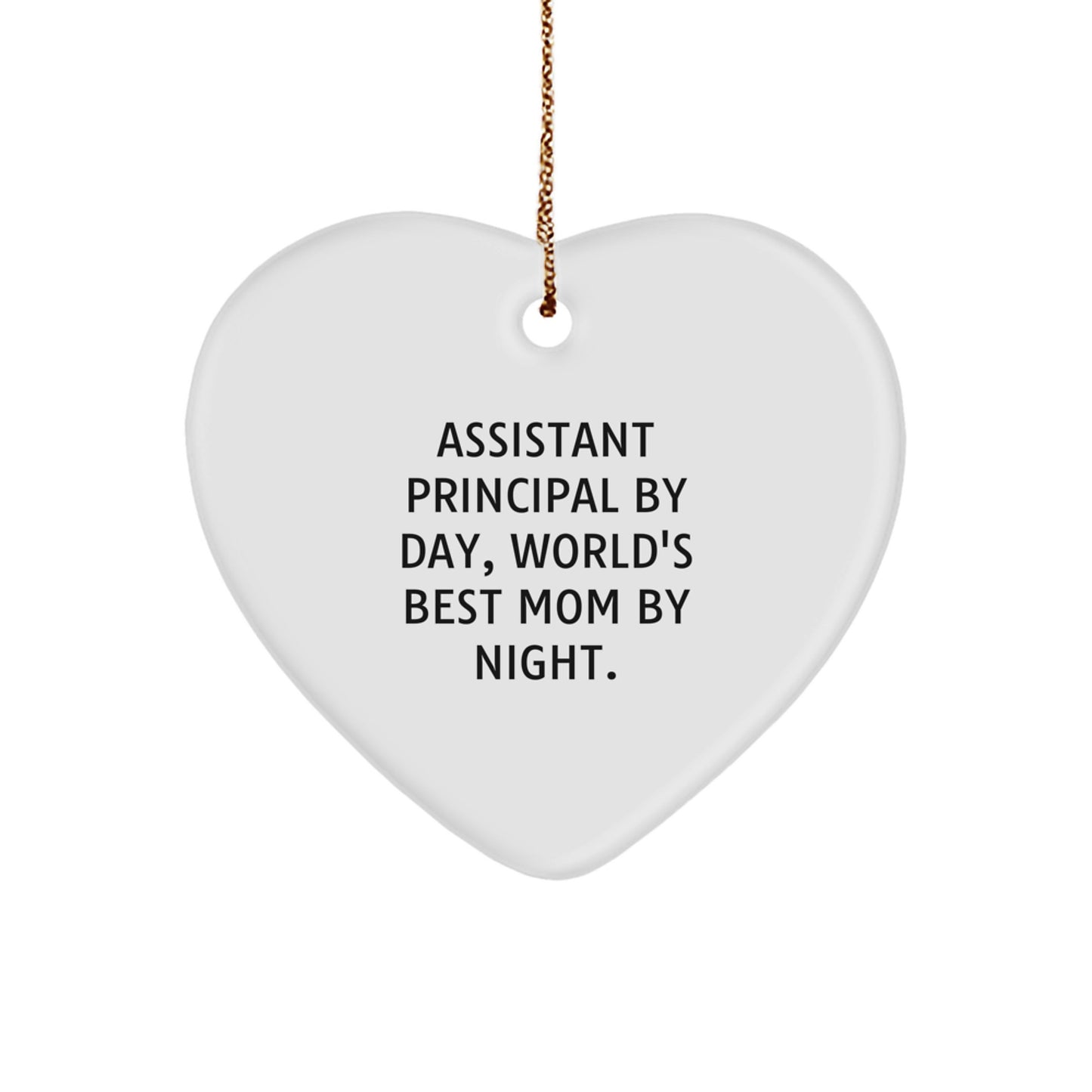 Gifts from Family for Assistant Principal, Inspirational Assistant Principal Heart Ornament, Funny Christmas Decor - Image 1