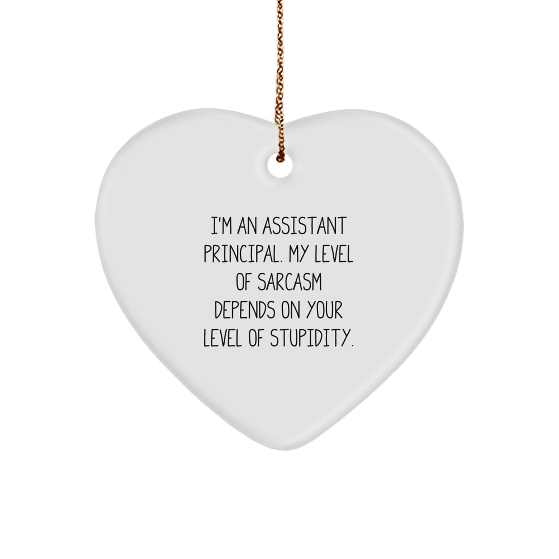 Funny Assistant Principal Gifts for Men Christmas Unique Heart Ornament Gifts from Friends - Image 1