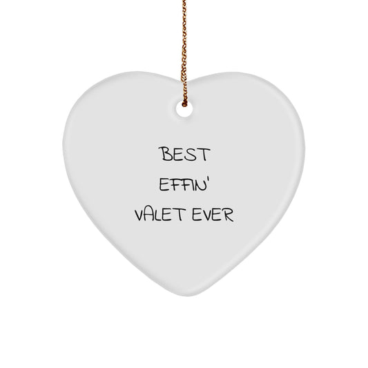 Funny Valet Gifts Unique Heart Ornament for Men, Gifts from Friends, Christmas Unique Gifts for Valet - Image 1