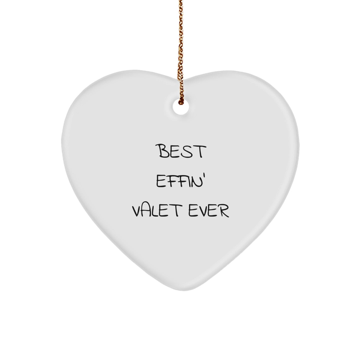 Funny Valet Gifts Unique Heart Ornament for Men, Gifts from Friends, Christmas Unique Gifts for Valet - Image 1