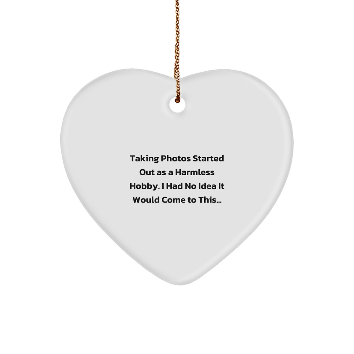 Funny Taking Photos Heart Ornament Gifts for Men and Women from Friends and Family - Christmas Unique Ornaments - Image 1