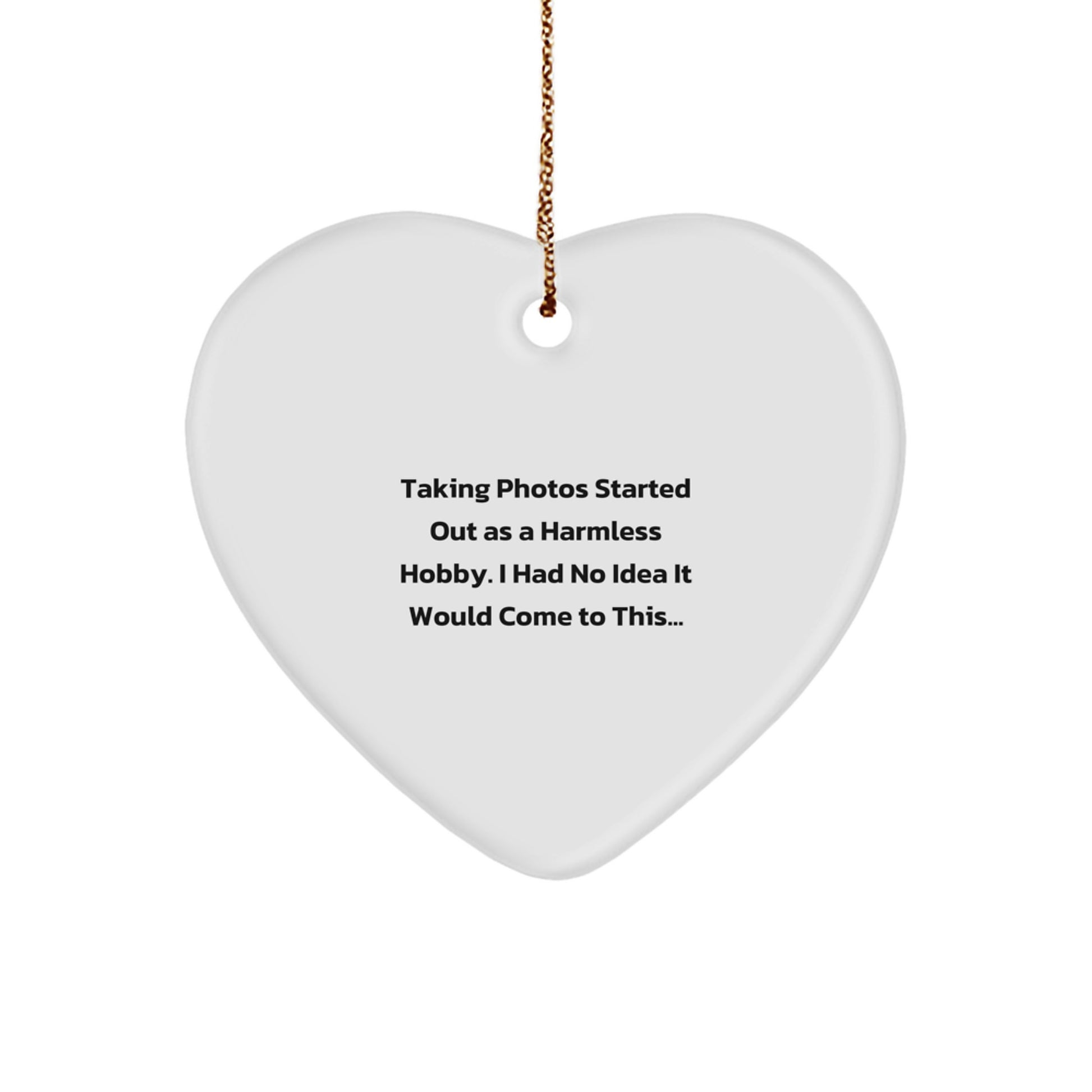 Funny Taking Photos Heart Ornament Gifts for Men and Women from Friends and Family - Christmas Unique Ornaments - Image 1