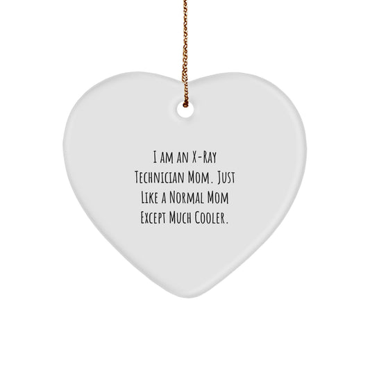 X-Ray Technician Gifts, Heart Ornament for X-Ray Technician Mom, Funny X-Ray Tech Mom Gift from Family, for X-Ray Technician Women, Christmas Unique Gifts - Image 1