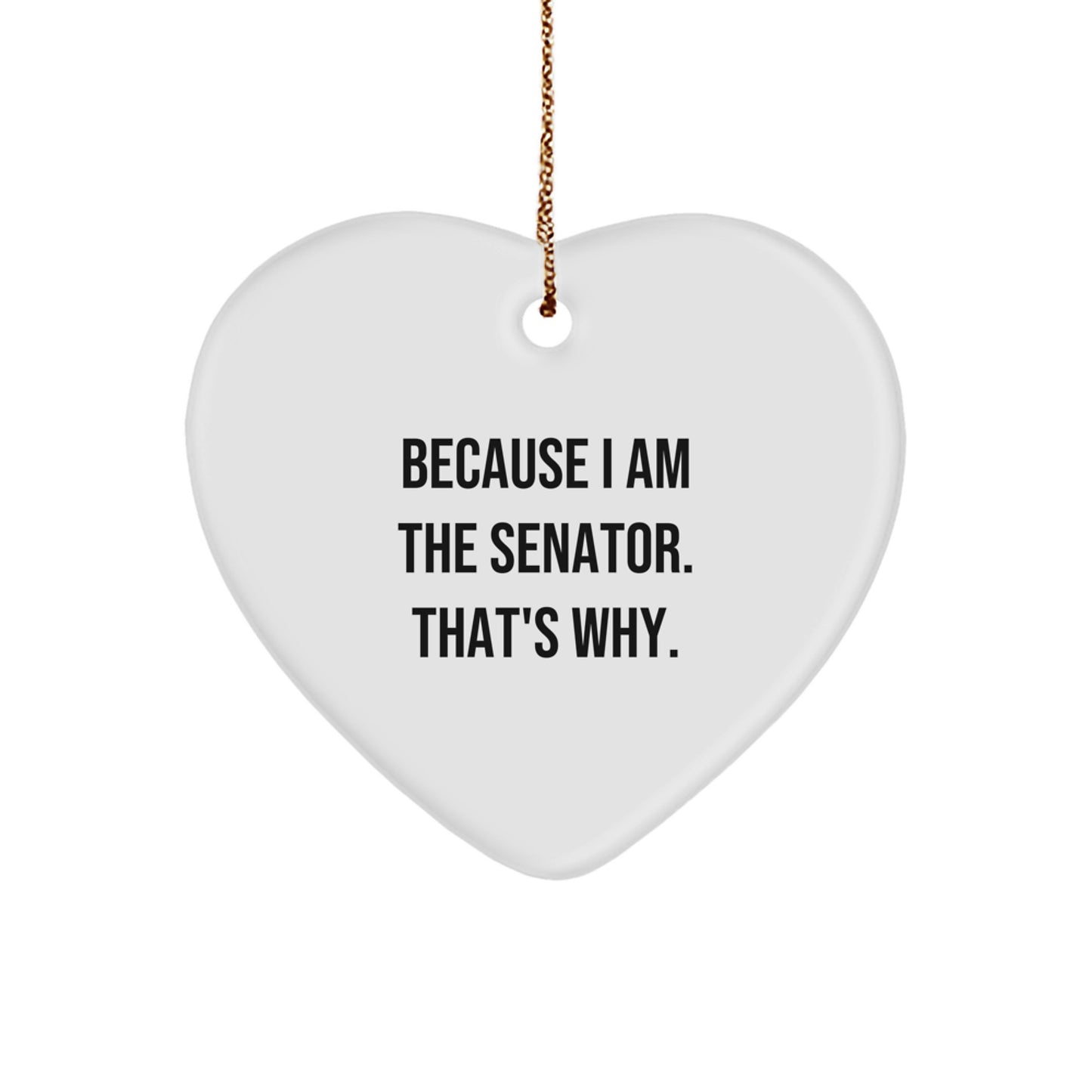 Funny Senator Heart Ornament Gifts from Friends for Christmas Unique Senator Decorations - Image 1