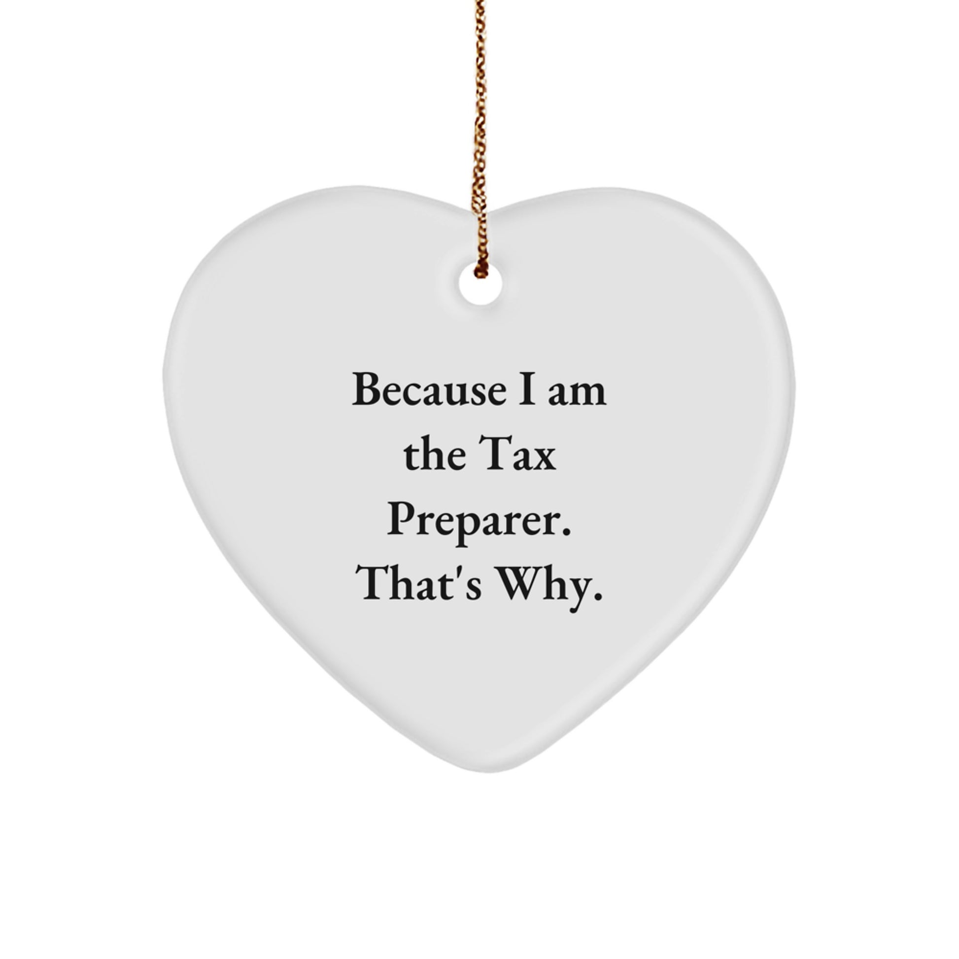 Funny Tax Preparer Heart Ornament Gifts from Men to Wife for Christmas Unique - Image 1