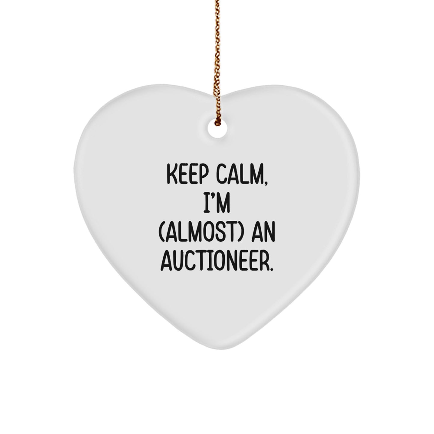 Funny Auctioneer Heart Ornament Gifts from Men, Women, or Friends for Auctioneer, Men, Women, or Christmas Unique Gifts - Image 1