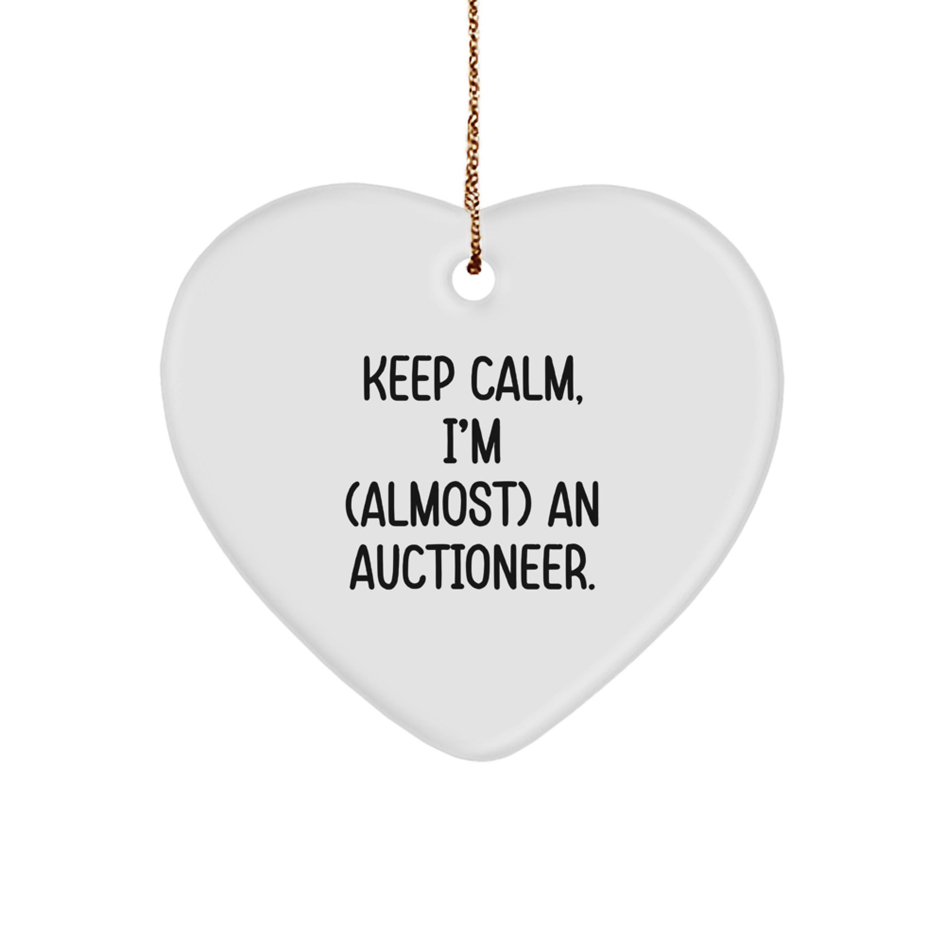 Funny Auctioneer Heart Ornament Gifts from Men, Women, or Friends for Auctioneer, Men, Women, or Christmas Unique Gifts - Image 1