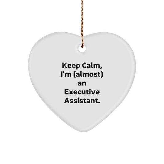Funny Executive Assistant Christmas Unique Gifts from Friends, Heart Ornament,  - Image 1