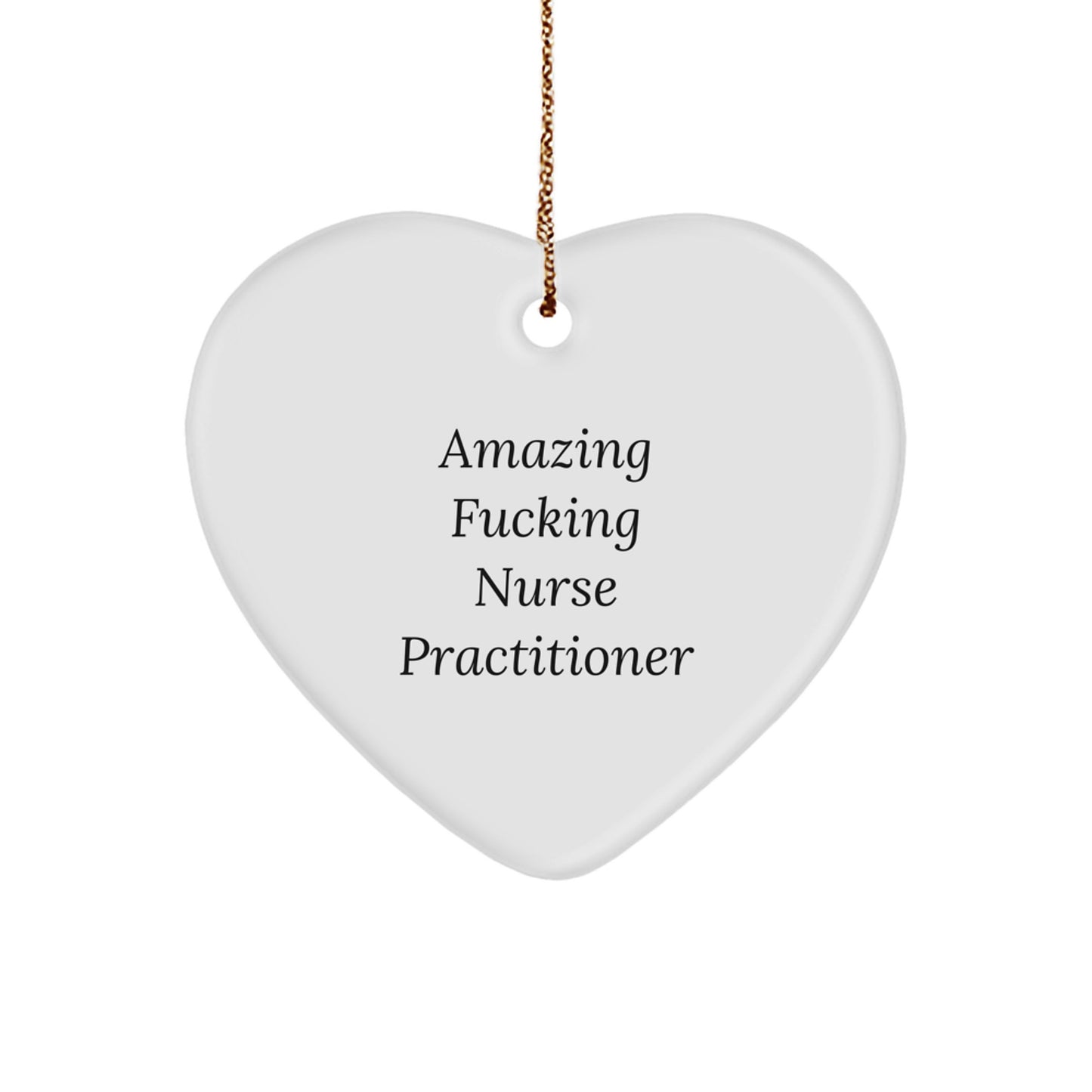 Funny Nurse Practitioner Gifts from Men, Heart Ornament with Inspirational Quote, Perfect Unique Christmas Unique Gifts for Nurse Practitioner Friends - Image 1