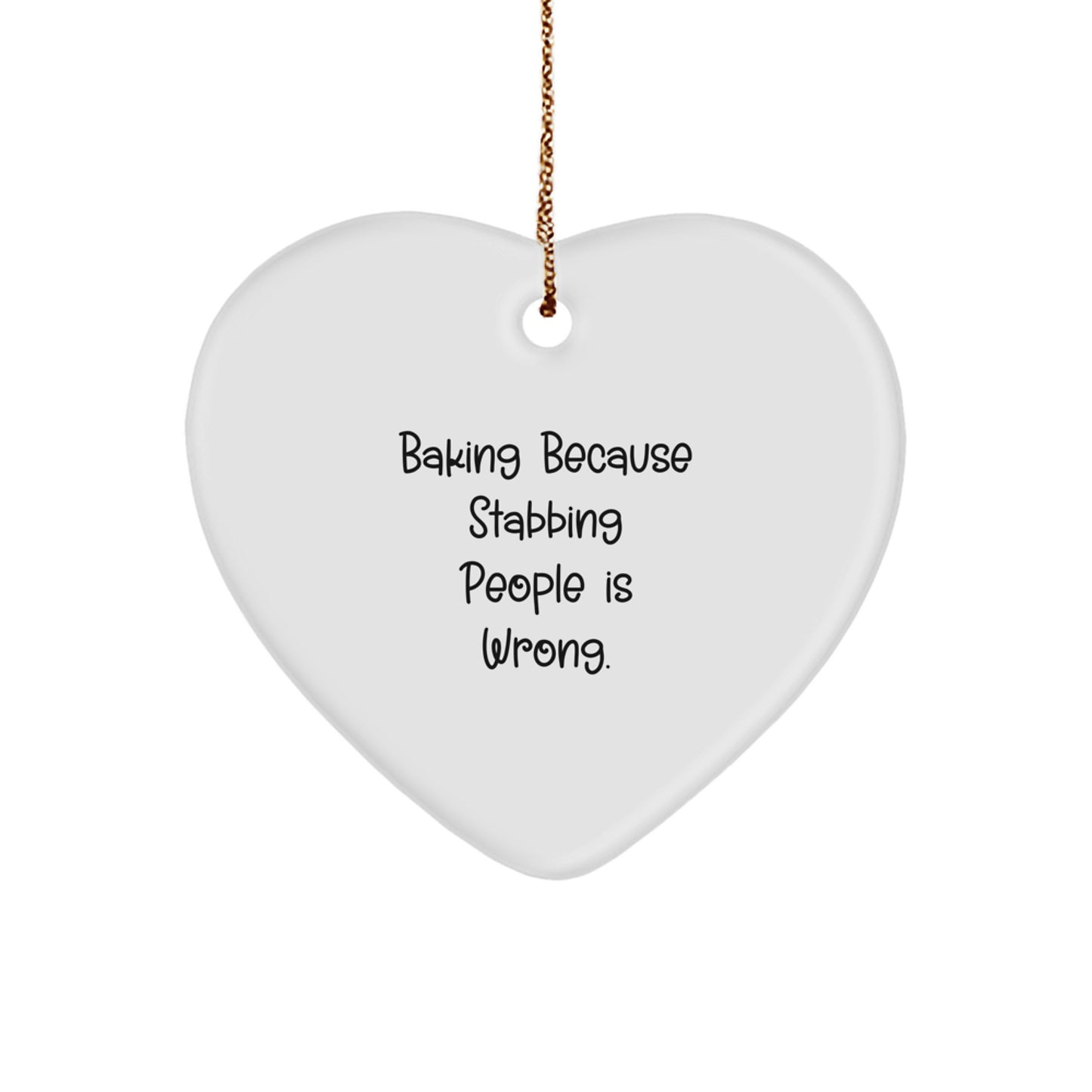 Baking Heart Ornament Funny Gift for Baking Friends from Men, Unique Christmas Unique Gifts for Women and Family Members - Image 1