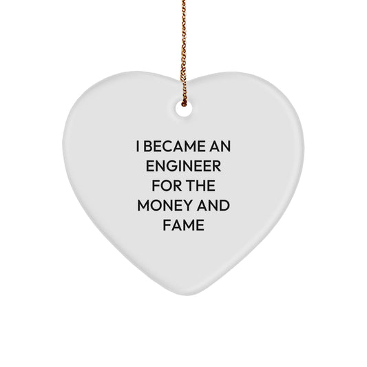 Funny Engineer Heart Ornament Gifts from Friends and Family for Christmas Unique Ideas - Image 1
