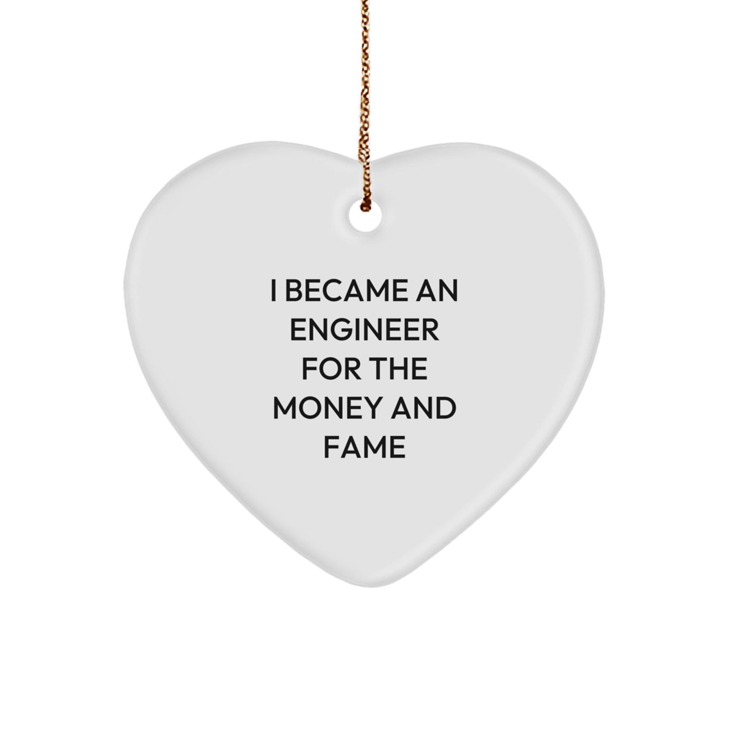 Funny Engineer Heart Ornament Gifts from Friends and Family for Christmas Unique Ideas - Image 1