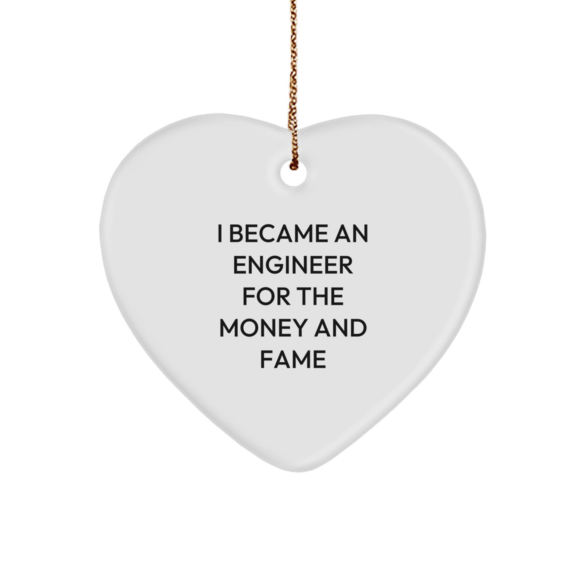 Funny Engineer Heart Ornament Gifts from Friends and Family for Christmas Unique Ideas - Image 1