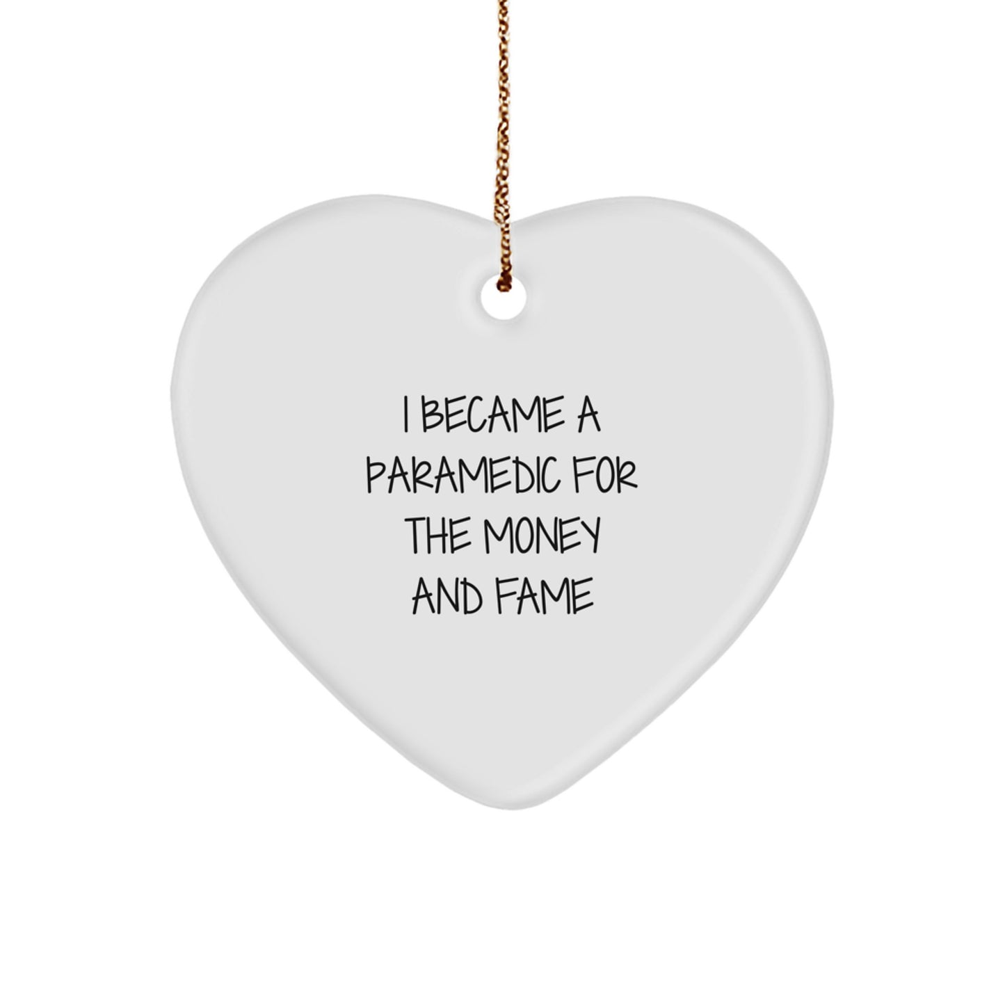 Funny Rescue Worker Heart Ornament Gifts from Family to Rescue Worker Friends at Christmas Unique Gift Ideas - Image 1