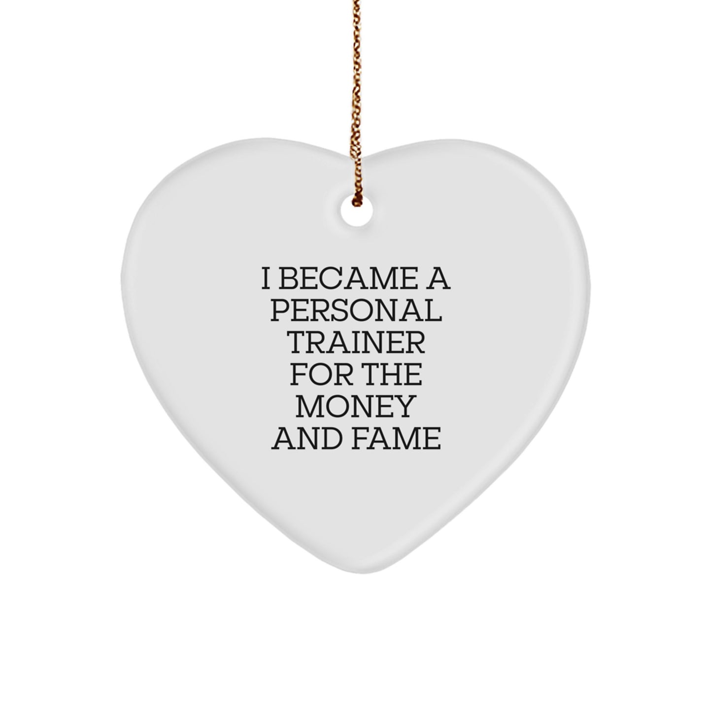 Funny Personal Trainer Heart Ornament Gifts from Men to Friends for Christmas Unique Christmas Unique Gift Ideas - Image 1