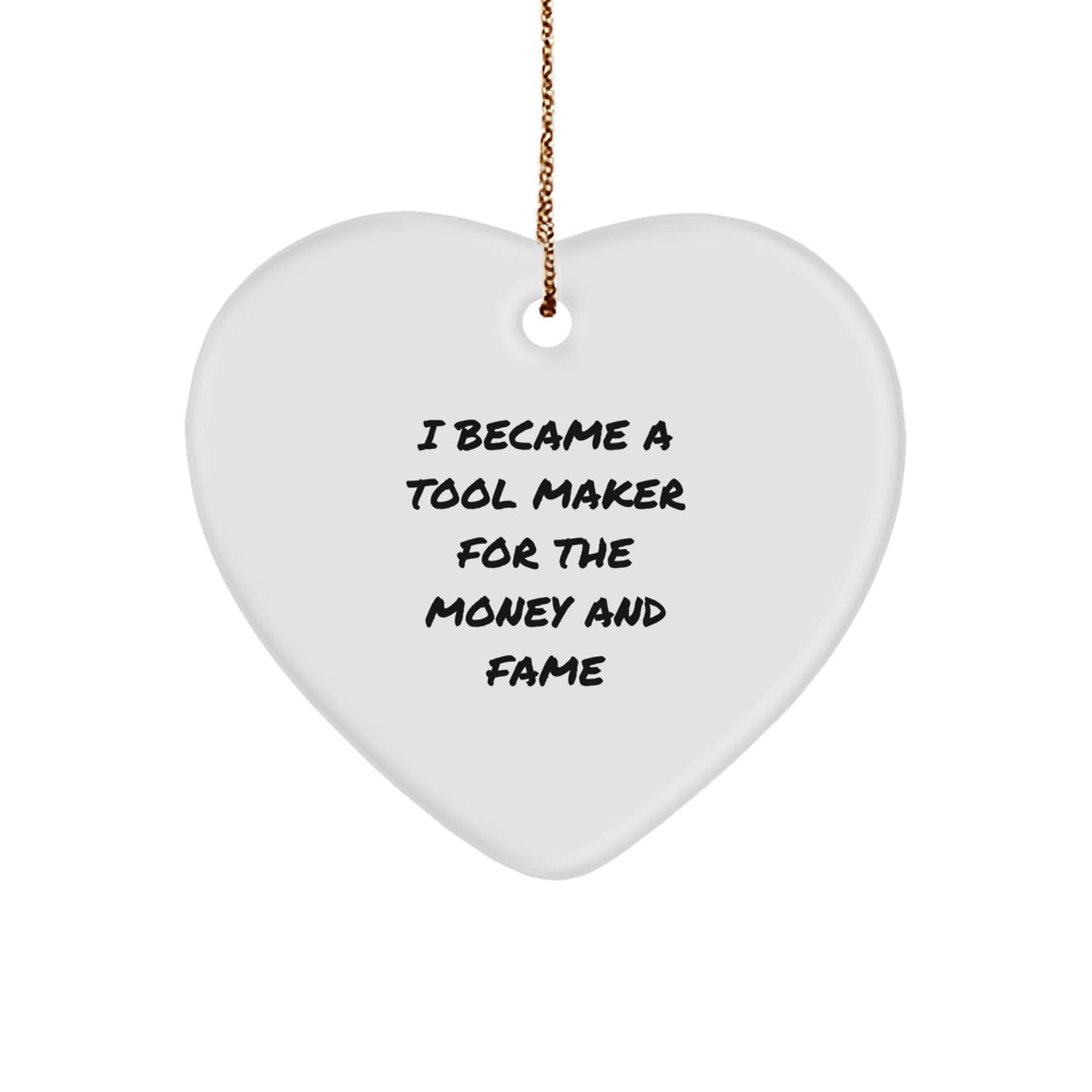 Funny Tool Maker Heart Ornament Gifts from Friends for Christmas Unique Presents - Image 1