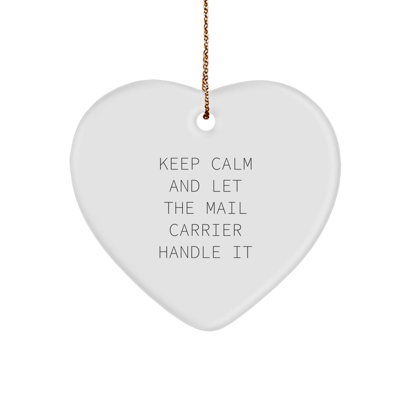 Funny Mail Carrier Heart Ornament Gifts from Friends to Mail Carrier at Christmas Unique - Image 1
