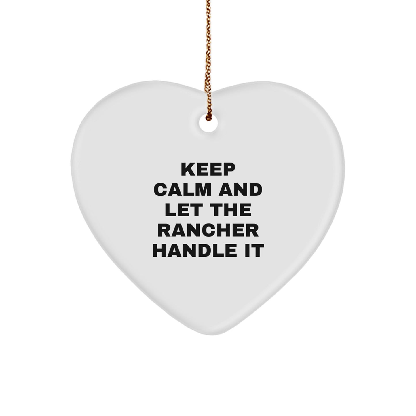 Funny Rancher Heart Ornament Gifts from Family for Christmas Unique Rancher Present - Image 1