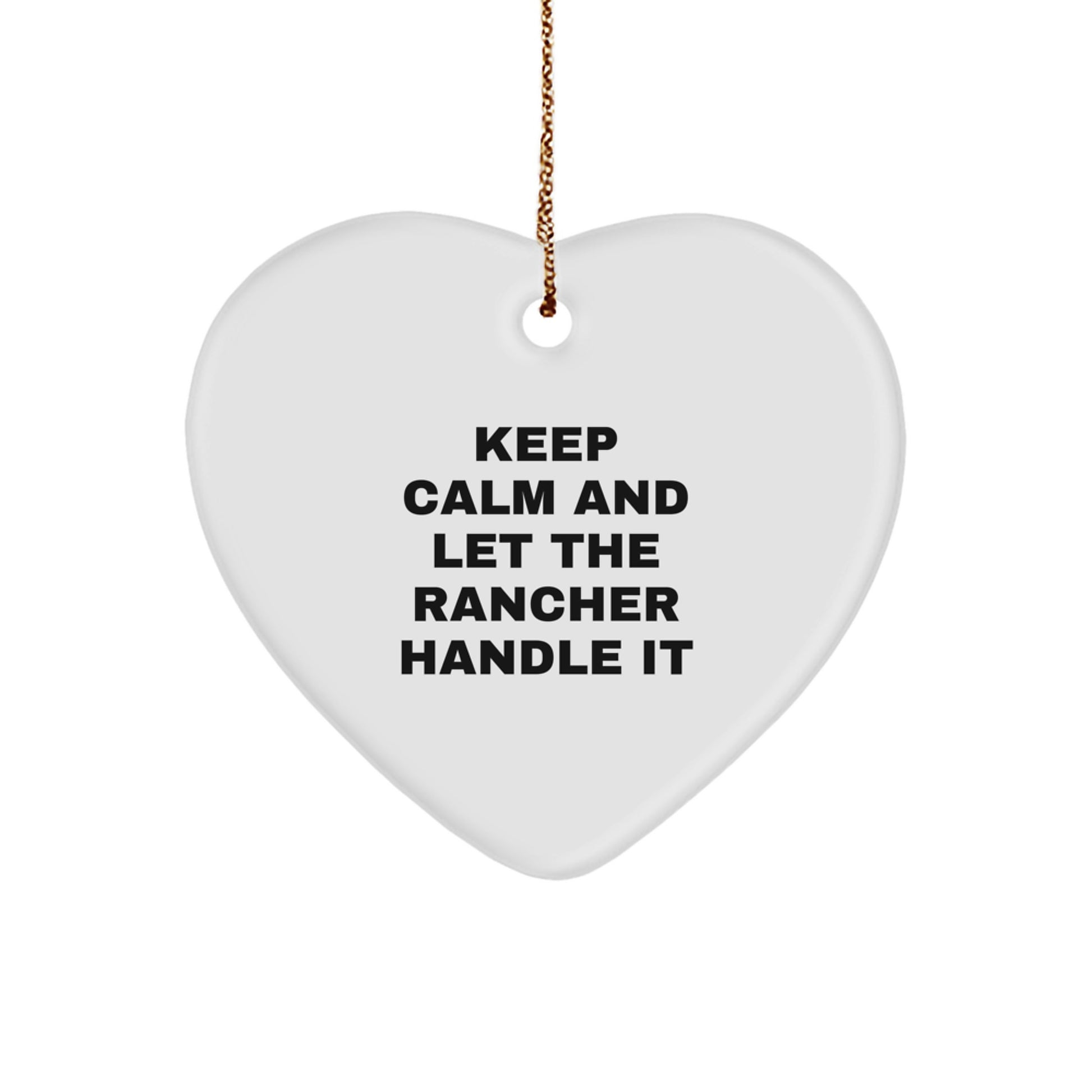 Funny Rancher Heart Ornament Gifts from Family for Christmas Unique Rancher Present - Image 1