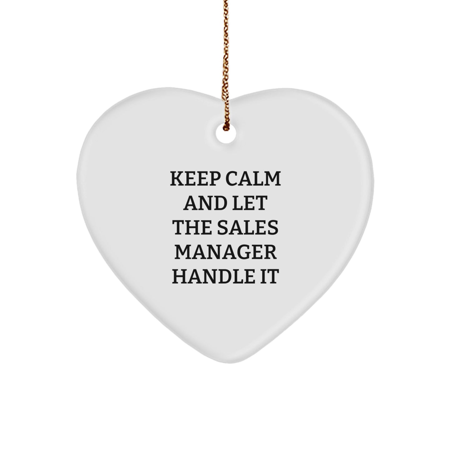 Funny Sales Manager Heart Ornament Gifts from Men for Women Coworkers Family Christmas - Image 1
