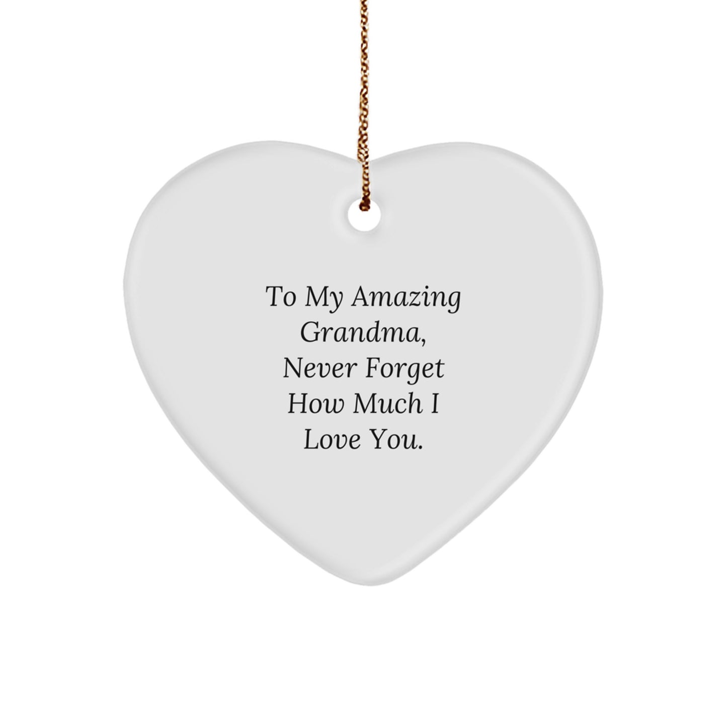 Cute Heart Ornaments for Grandma, Thoughtful Grandma Gifts from Family for Christmas, Heartfelt To My Amazing Grandma Quote - Image 1