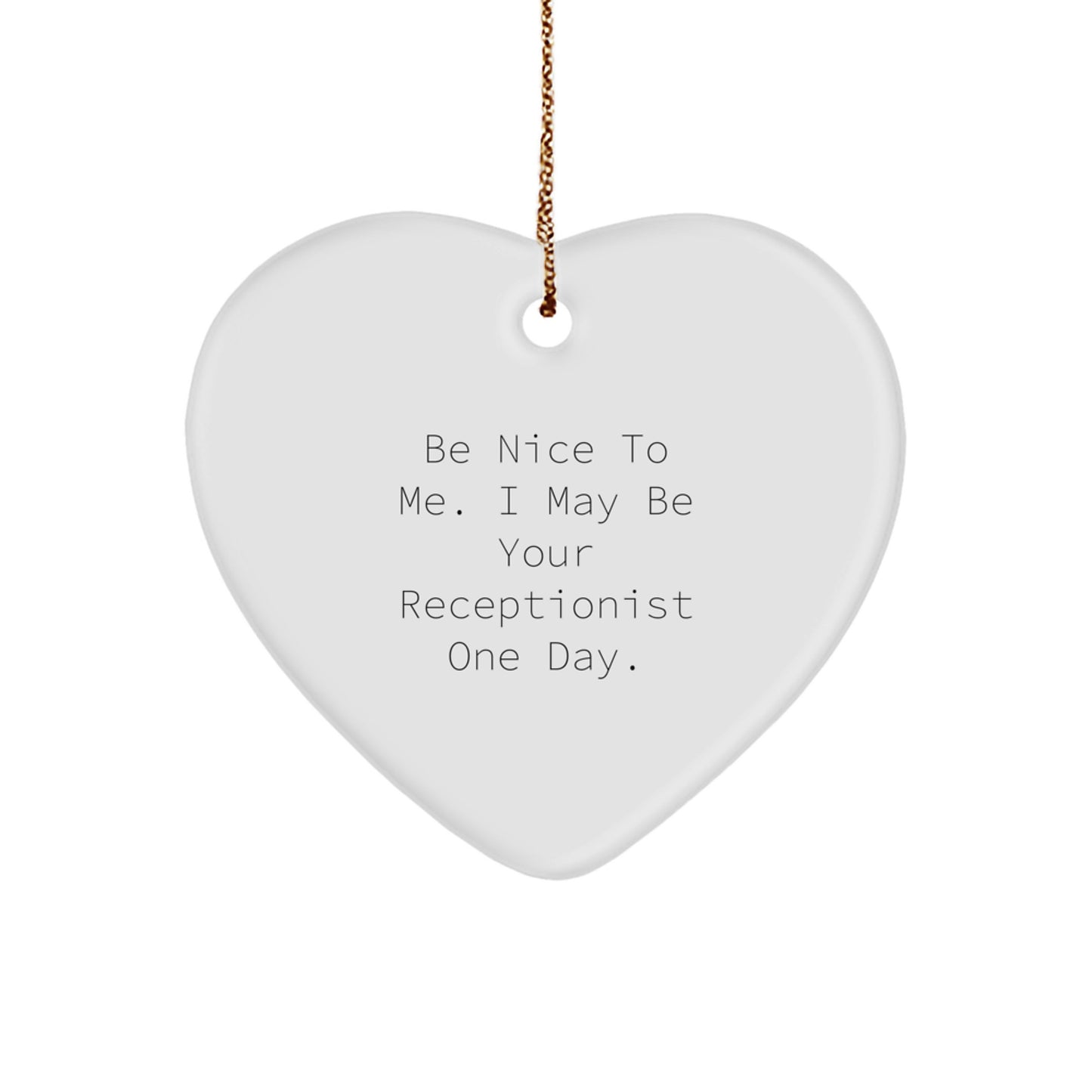 Funny Heart Ornament Gifts from Friends to Receptionists, Christmas Unique Receptionist Receptionist Gifts - Image 1