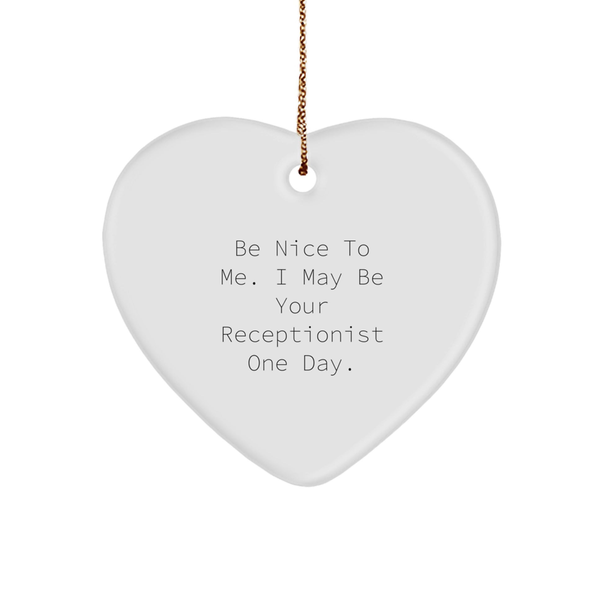Funny Heart Ornament Gifts from Friends to Receptionists, Christmas Unique Receptionist Receptionist Gifts - Image 1