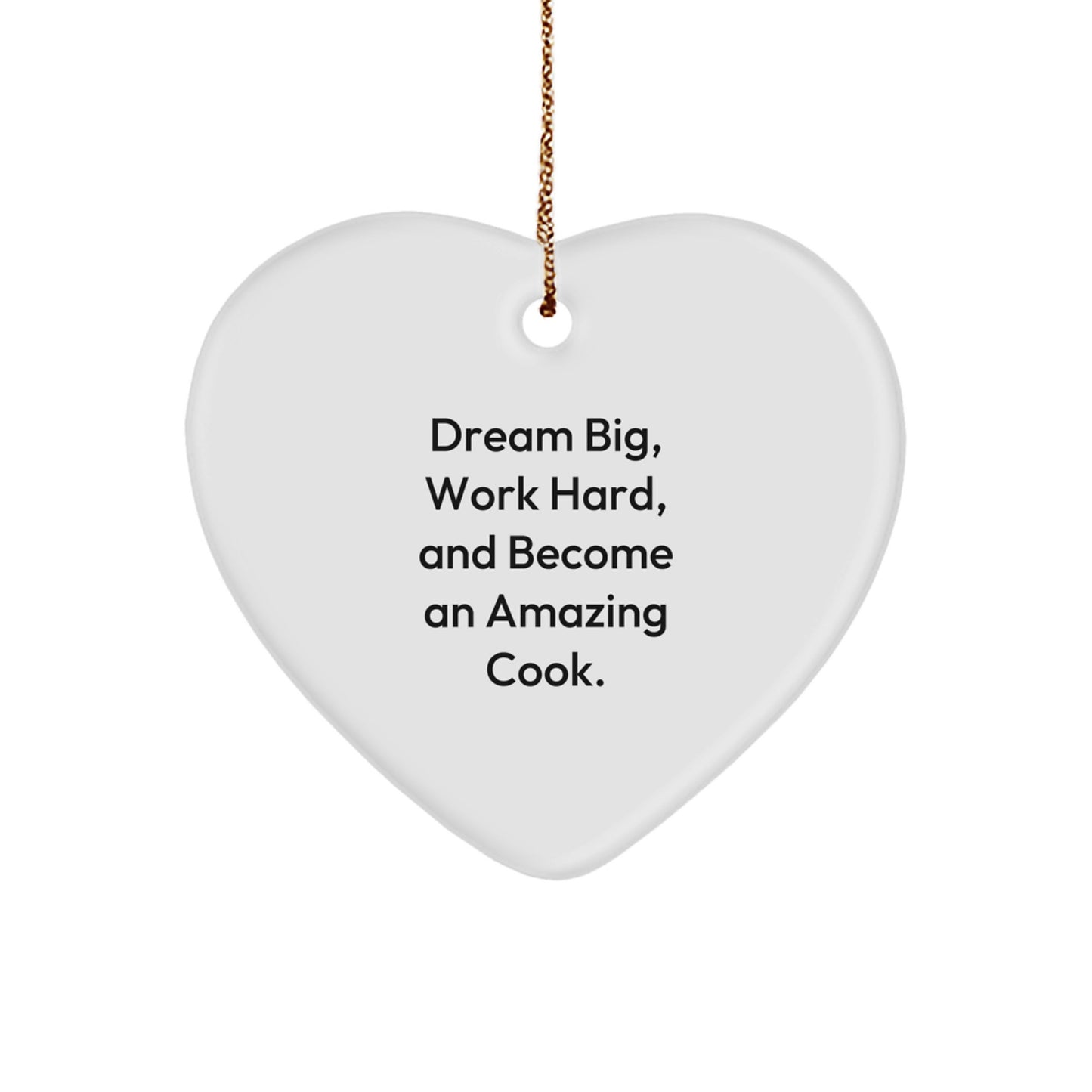 Funny Heart Ornament for Cook, Gifts from Men to Cook Friends, Christmas Unique Gifts for Men Who Love to Cook - Image 1