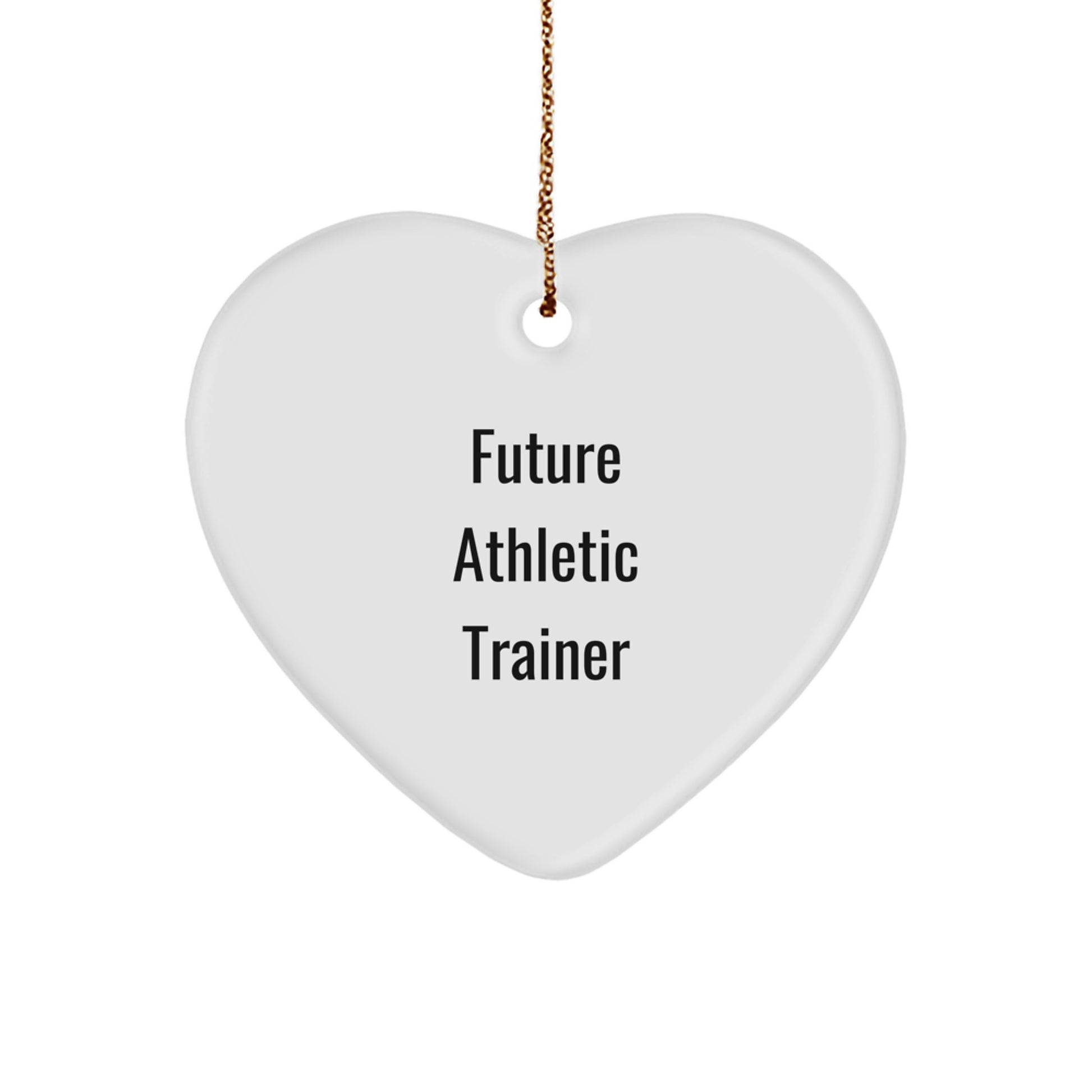 Funny Future Athletic Trainer Gifts from Friends to Men - Heart Ornament for Christmas - Image 1