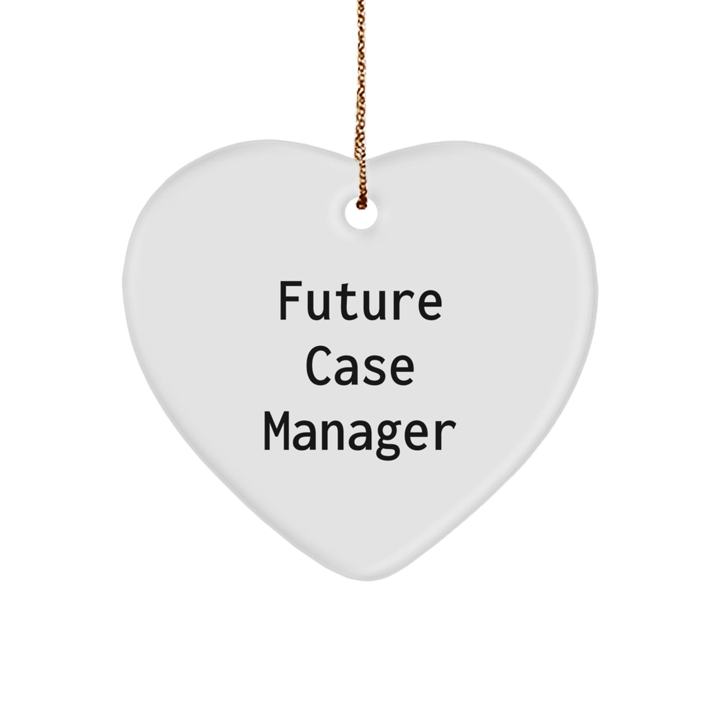 Funny Future Case Manager Heart Ornament Gifts from Men to Case Manager Friends at Christmas Unique - Image 1
