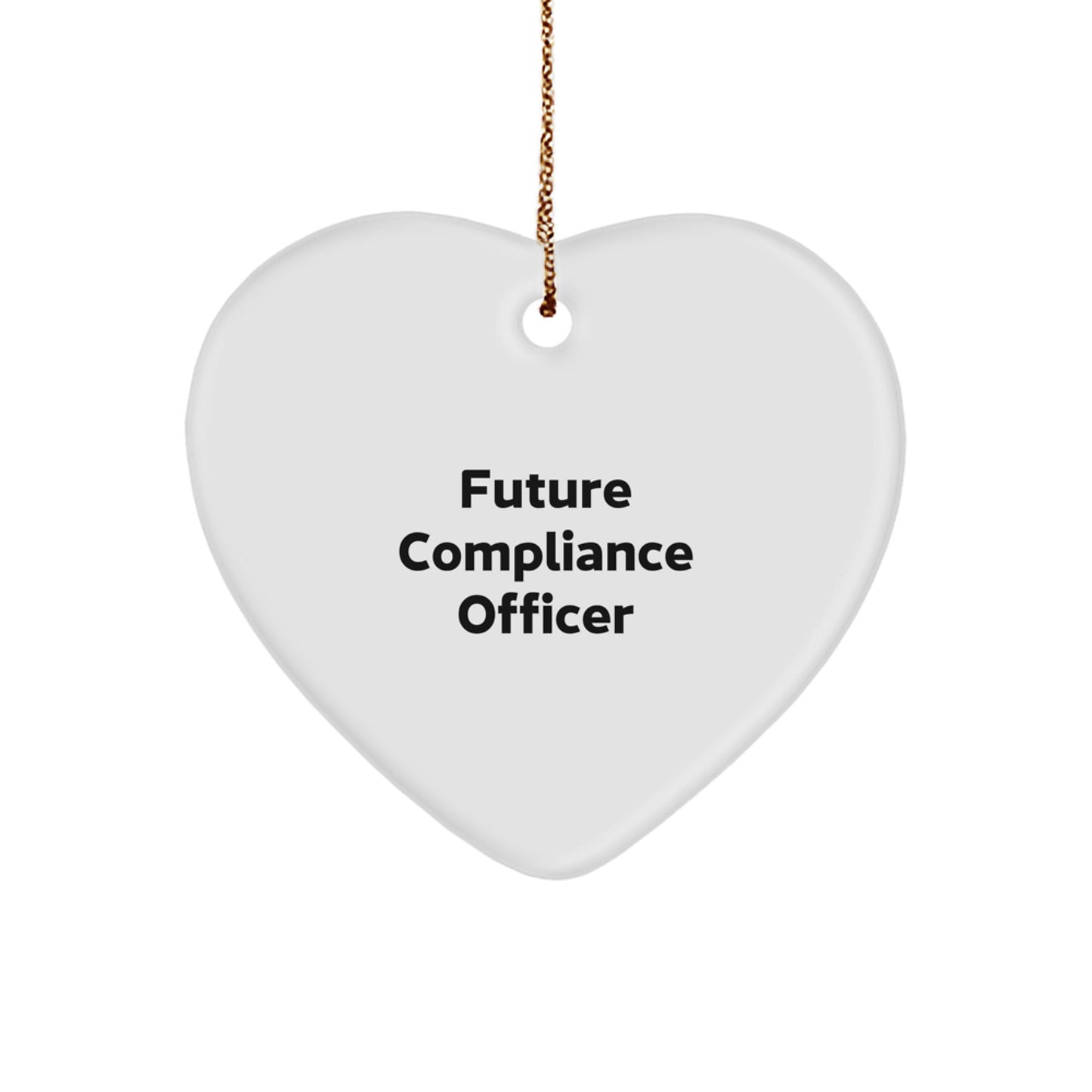 Funny Compliance Officer Gifts from Friends - Heart Ornament for Future Compliance Officer with Inspirational Quote, Christmas Unique Presents - Image 1
