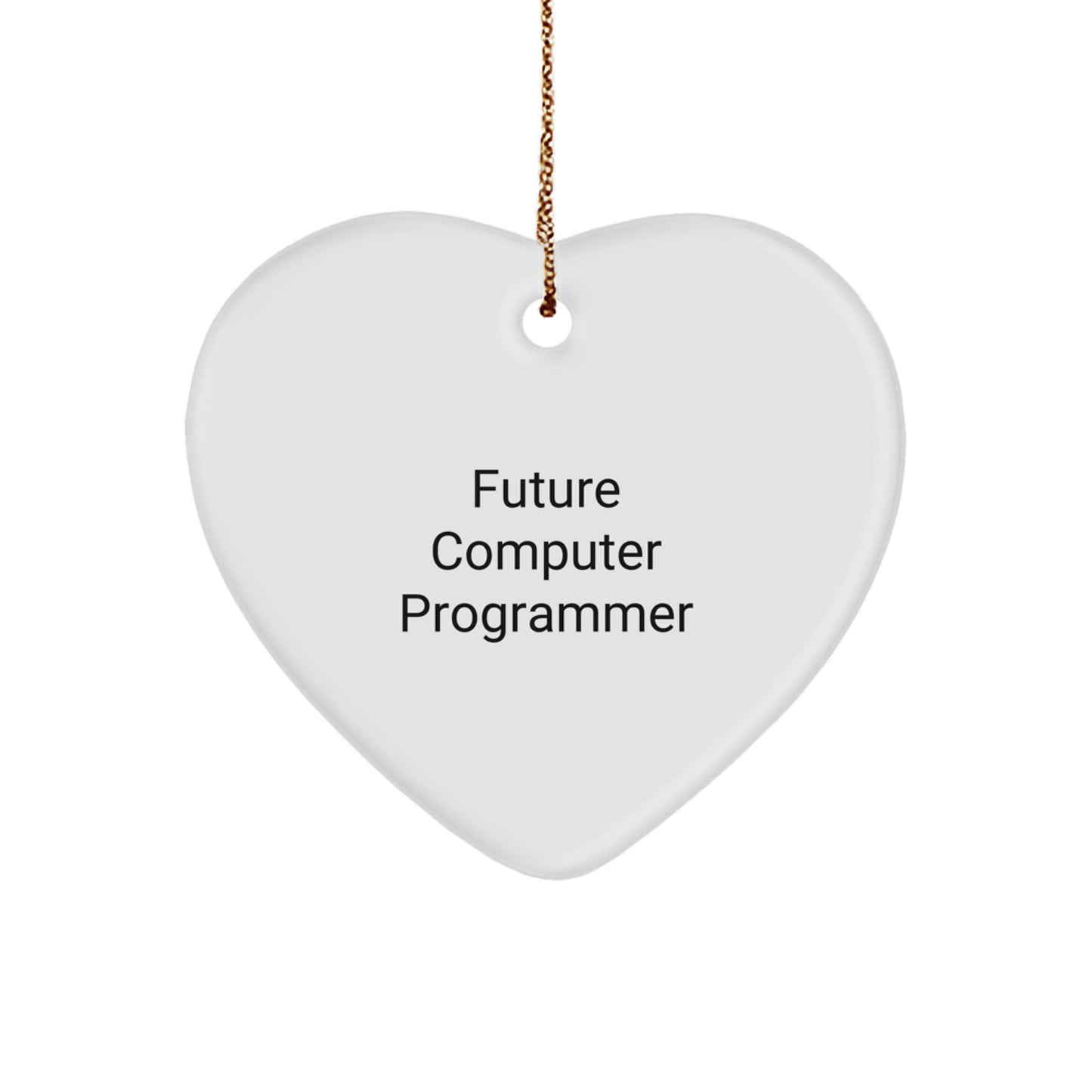 Funny Computer Programmer Heart Ornament Gifts from Friends to Future Computer Programmer Men, Heart Shaped Decorations for Christmas Unique Gifts - Image 1