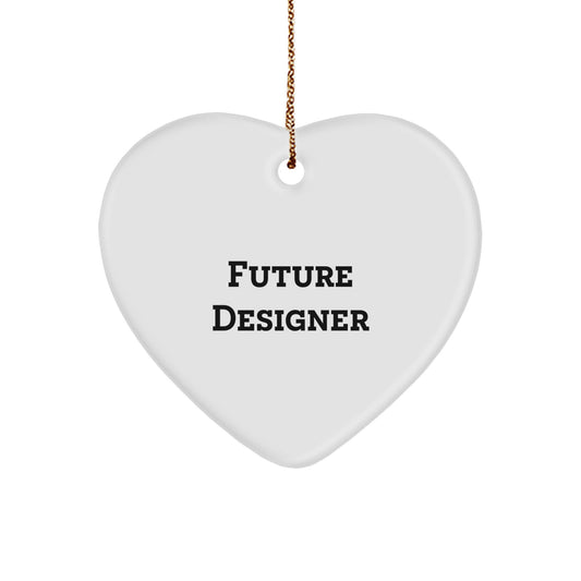 Designer Gifts from Future Designer - Funny Heart Ornament for Christmas - Gifts for Designer Men, Women, Friends, Coworkers, Family - Image 1