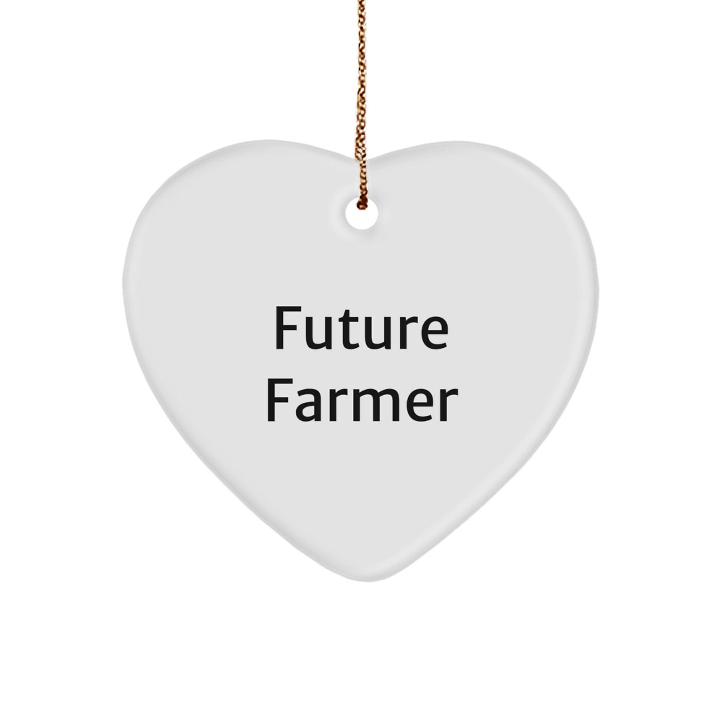 Funny Future Farmer Heart Ornament, Gifts from Family to Farmer Men, Perfect Unique Christmas Unique Gifts for Farmer Friends - Image 1