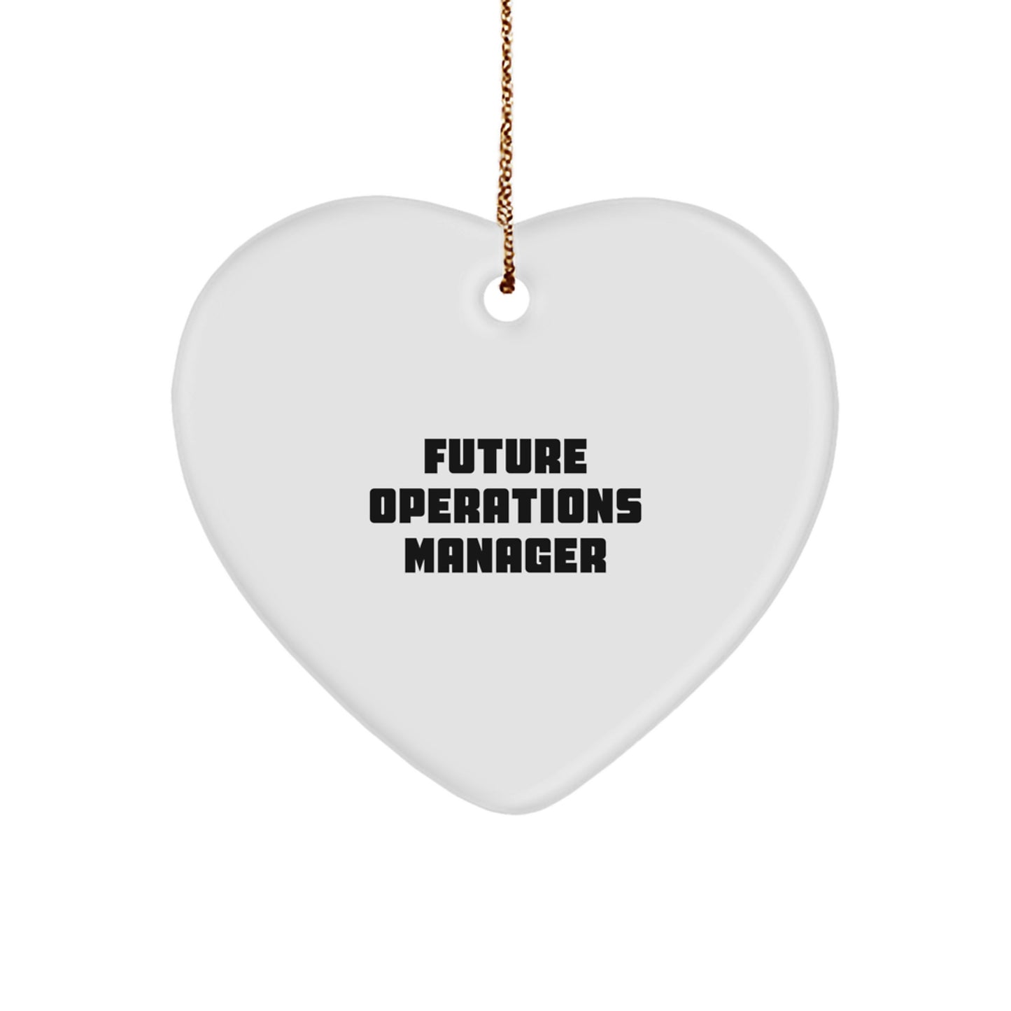 Funny Operations Manager Gifts from Men - Heart Ornament for Future Operations Manager, 'Work Hard, Rest Hard' Quote, Christmas Unique Gifts - Image 1