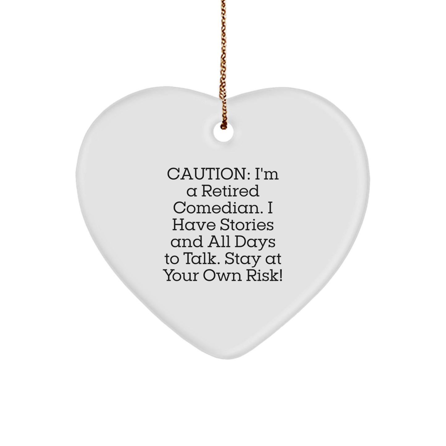 Laughter and Love Comedian Heart Ornament Funny Gift Ideas for Comedian Friends and Family Members Christmas Unique Gifts from Friends - Image 1