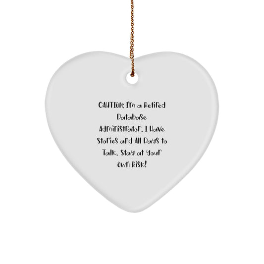 Funny Database Administrator Heart Ornament Funny Quote Gifts from Men to Friends, Ideal Gift for Database Administrator, Unique Christmas Unique Gifts for Him - Image 1