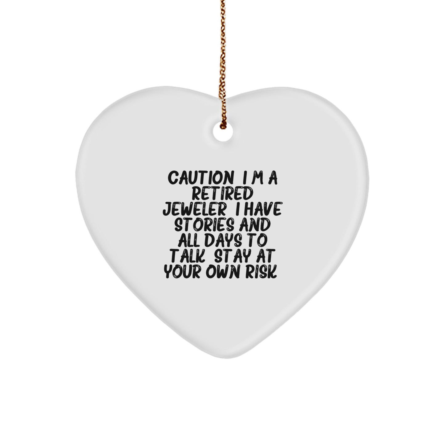 Funny Heart Ornament Gifts from Jeweler, Unique Christmas Unique Gifts for Jeweler, Heart Shaped Jeweler Decorative Gifts - Image 1