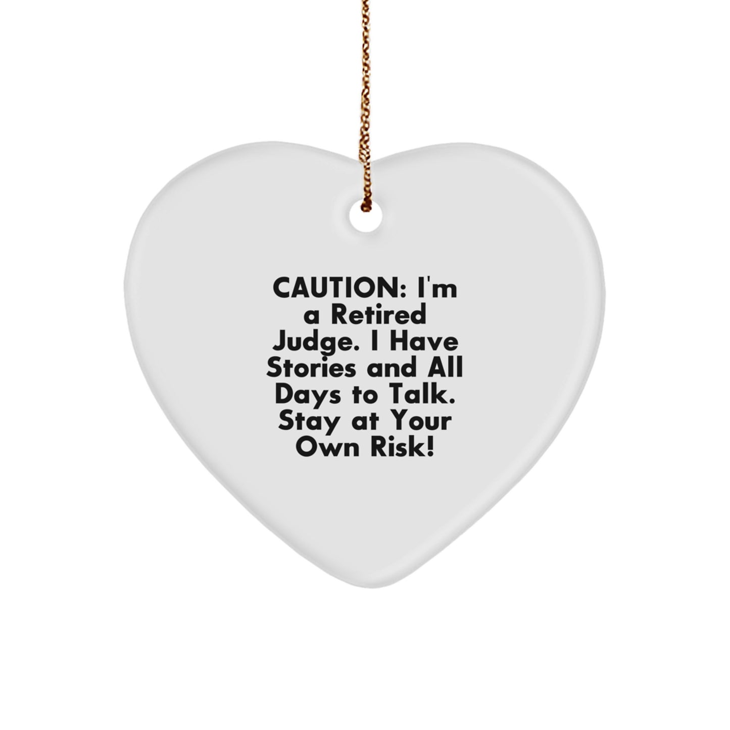 Funny Judge Gift - Heart Ornament for Judge, Unique Christmas Unique Gift from Friends to Judge - Image 1