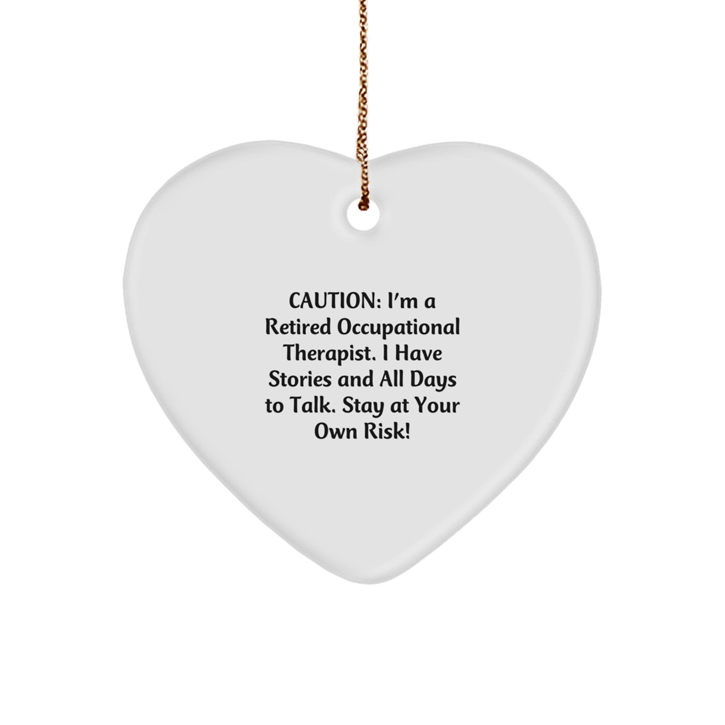 Funny Occupational Therapist Gifts from Friends for Christmas Unique Heart Ornament - Image 1