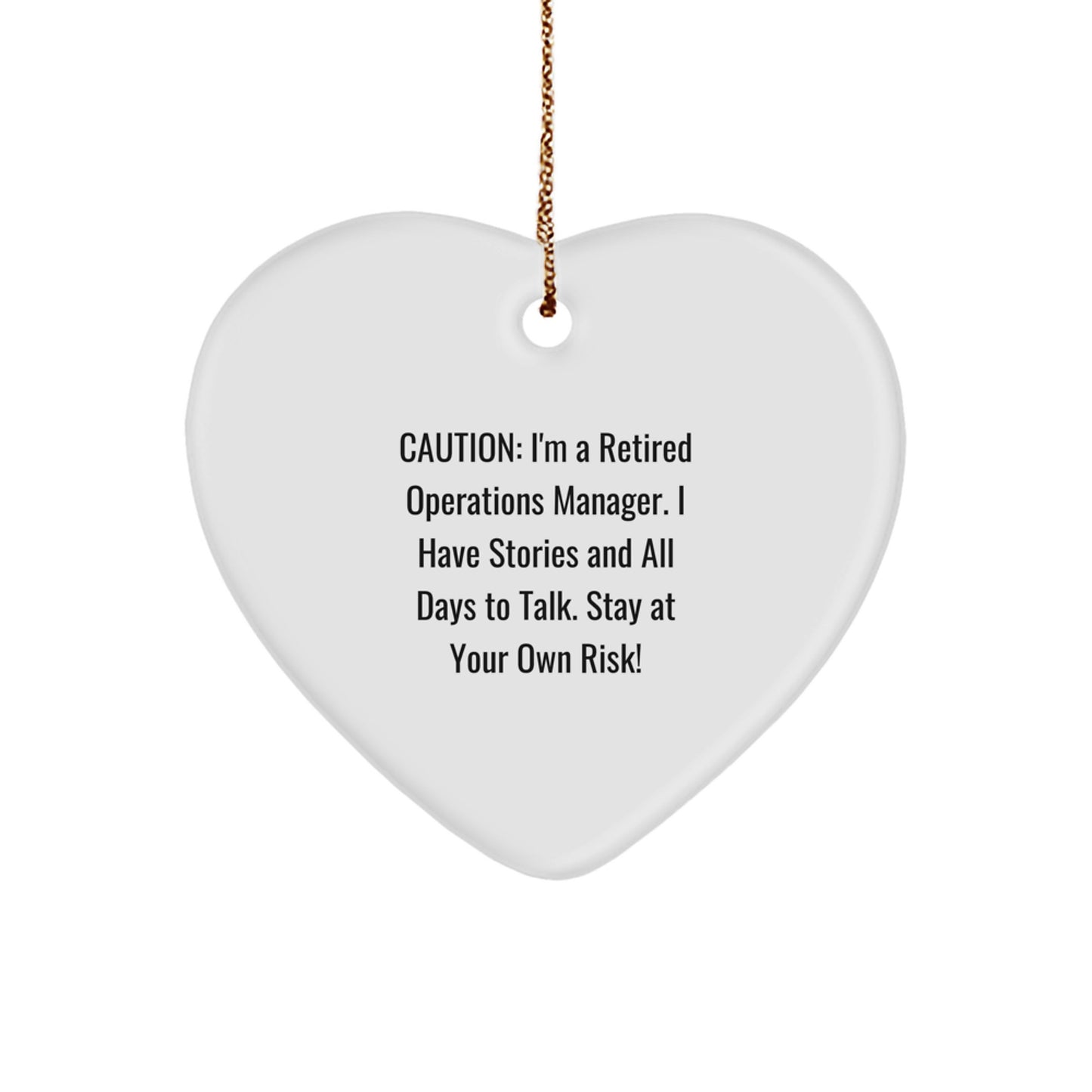 Funny Operations Manager Heart Ornament Gift from Men to Operations Manager, Christmas Unique Gifts for Coworkers and Family - Image 1