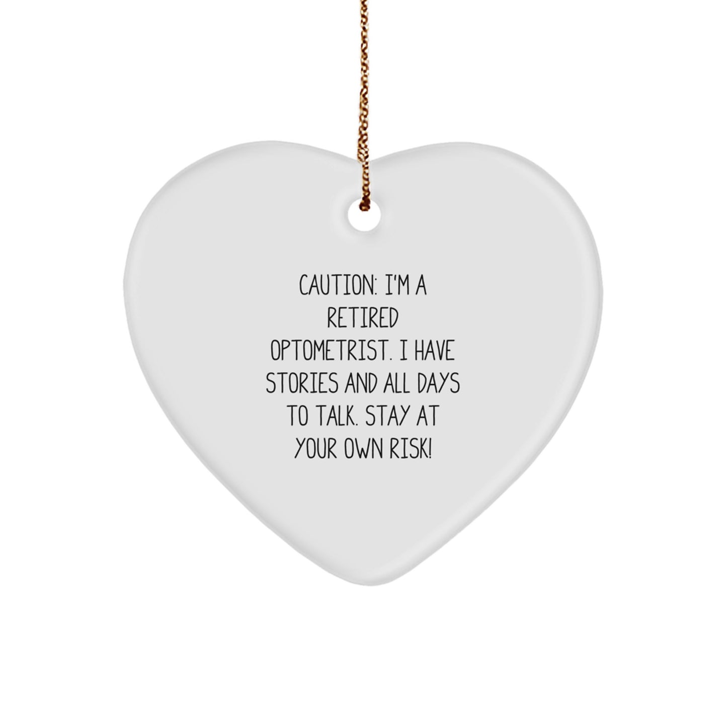 Optometrist Gifts, Heart Ornament with Funny Quote, Gifts from Family to Optometrist, Unique Christmas Memorable Presents for Men - Image 1