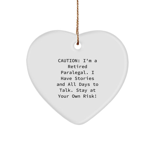 Funny Paralegal Heart Ornament Gifts from Men to Friends, Coworkers, Family, and Women for Christmas Unique Presents - Image 1