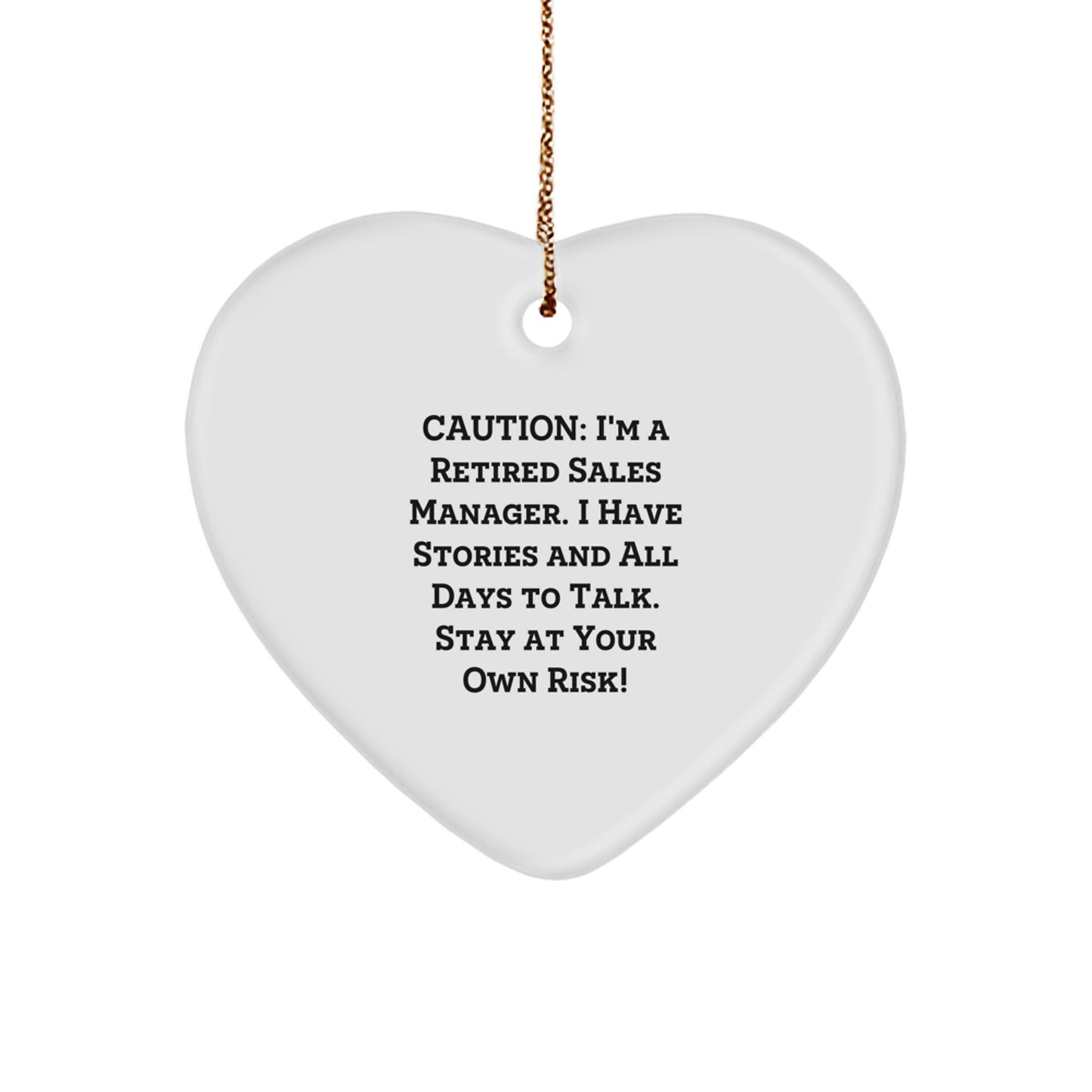 Funny Heart Ornament Gift from Friends, Sales Managers Need Love Too, White Heart Shaped MDF Christmas Unique Gift for Sales Managers - Image 1